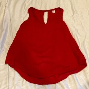 Old Navy Red Keyhole Tank Top